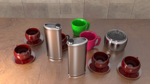 Design de produto em 3D, garrafa térmica Castelinho.