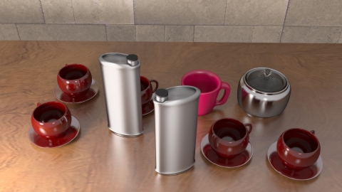 Design de produto em 3D, garrafa térmica Castelinho.