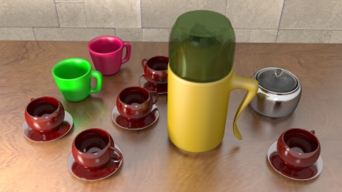 Design de produto em 3D, garrafa térmica Luxor.