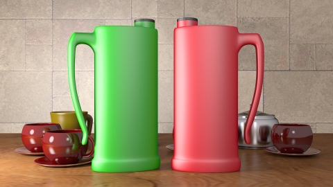 Design de produto em 3D, jarra térmica Elypse.