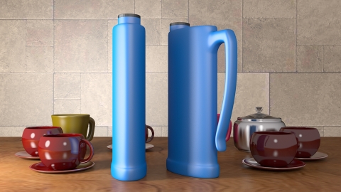 Design de produto em 3D, jarra térmica Elypse.